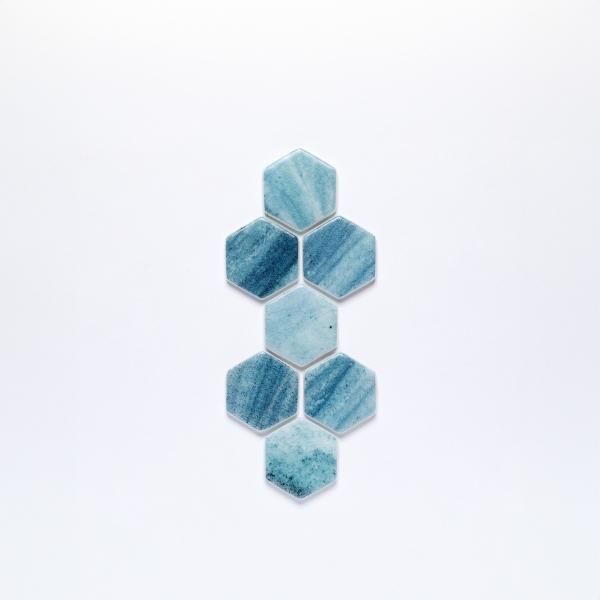 Hexagon mosaic tiles