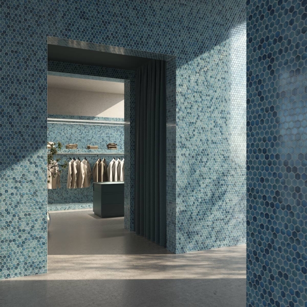 Hexagon mosaic tiles