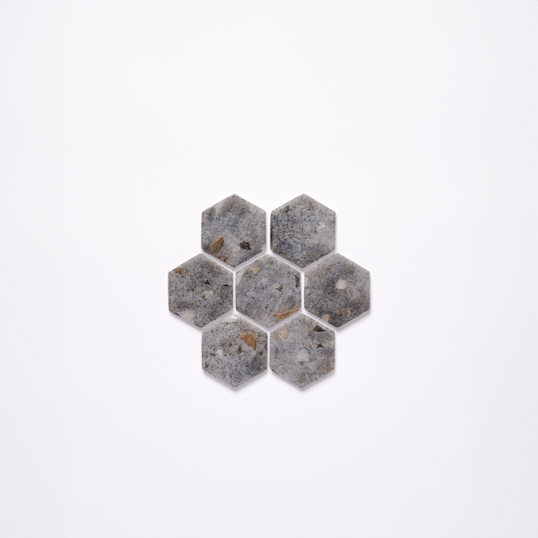 Mosaïque Pâte de Verre Hexagonale