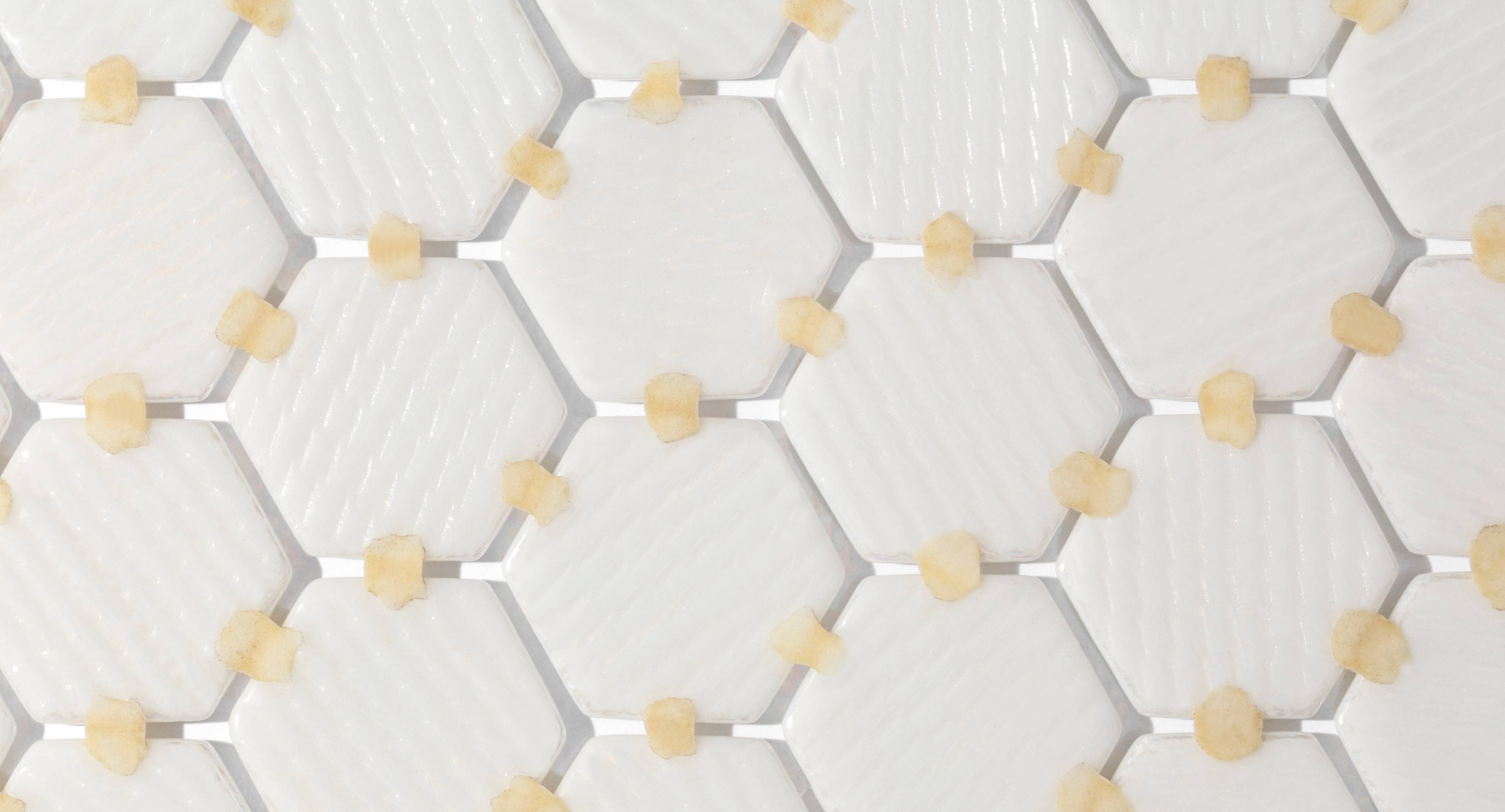 Mosaïque Pâte de Verre Hexagonale avec JointPoint