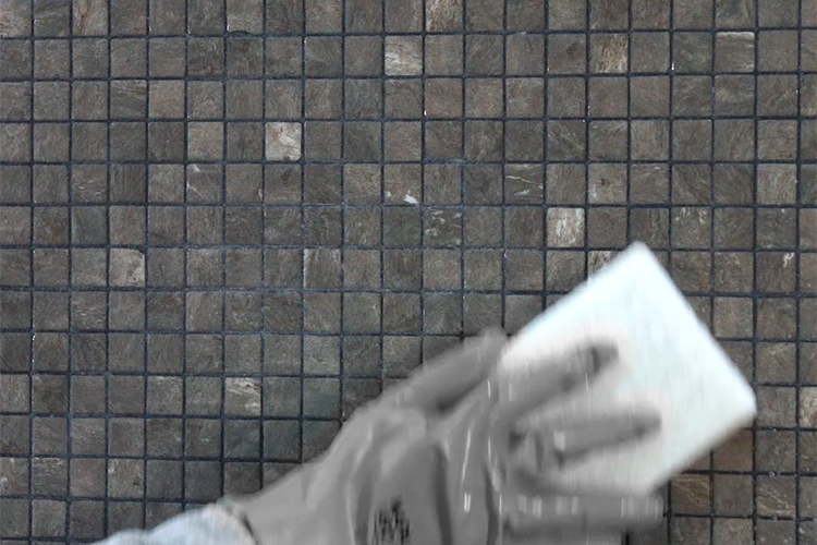 Cleaning epoxy grout residue from Ezarri mosaics