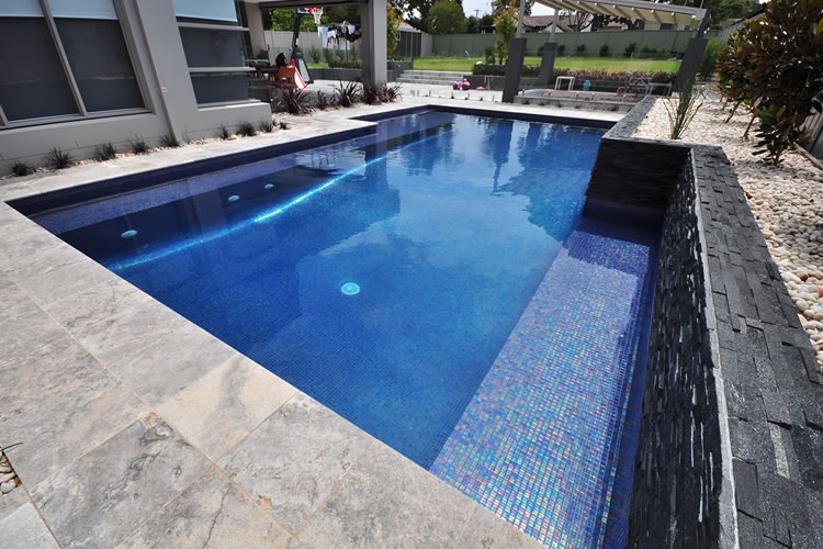 Blue mosaic tile
