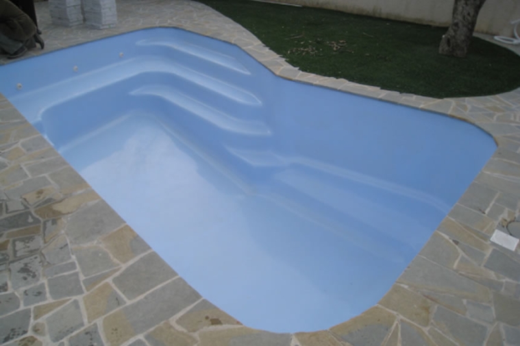polyester or fibreglass swimming pool