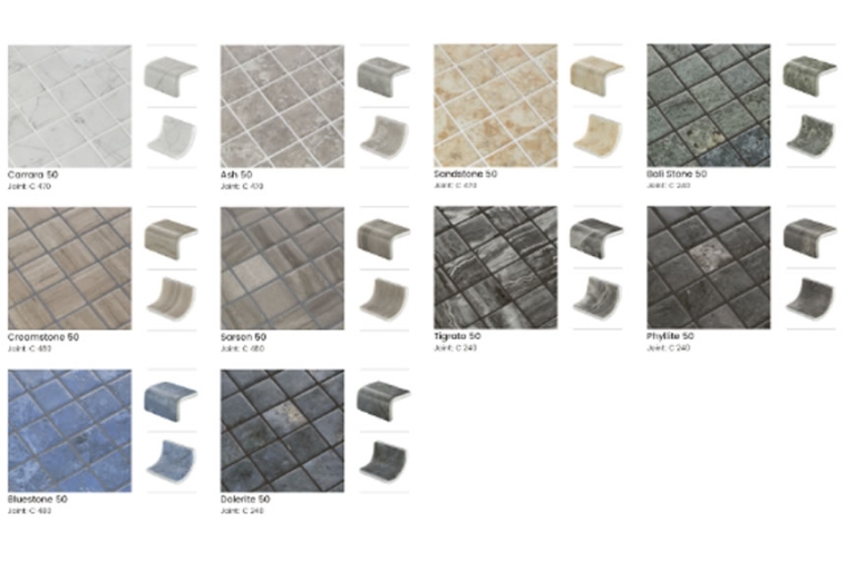 La Collection 50 d’Ezarri mise sur la mosaïque de 50 millimètres