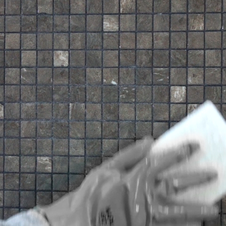 Cleaning epoxy grout residue from Ezarri mosaics