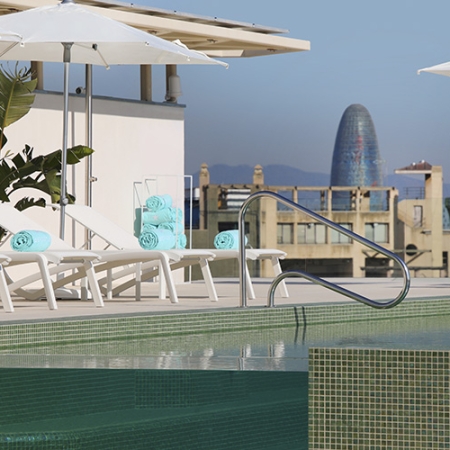 An Ezarri pool overlooking Barcelona